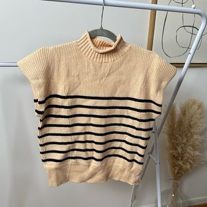 Tan short sleeve sweater